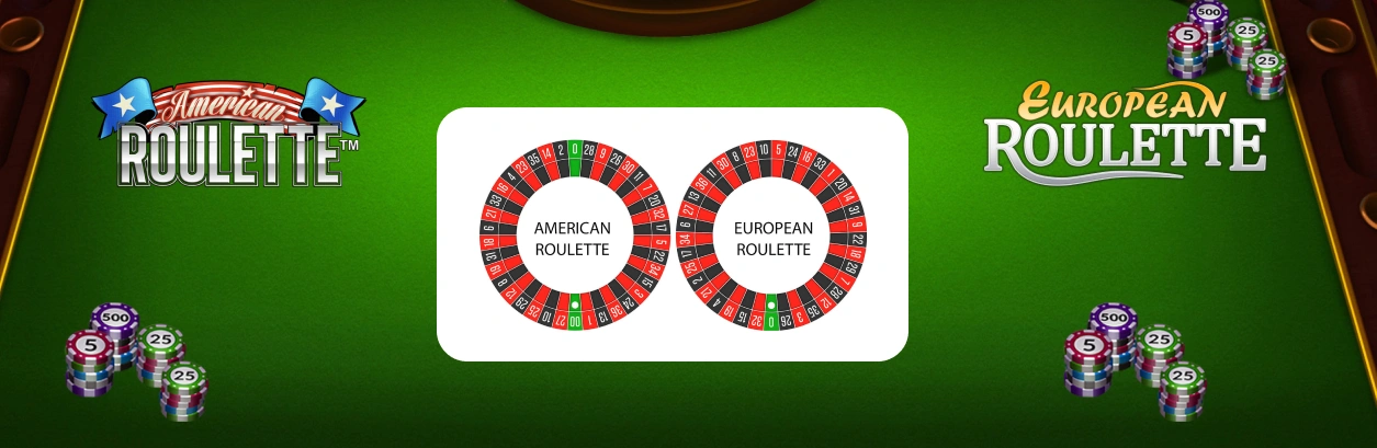 American vs European Roulette image.