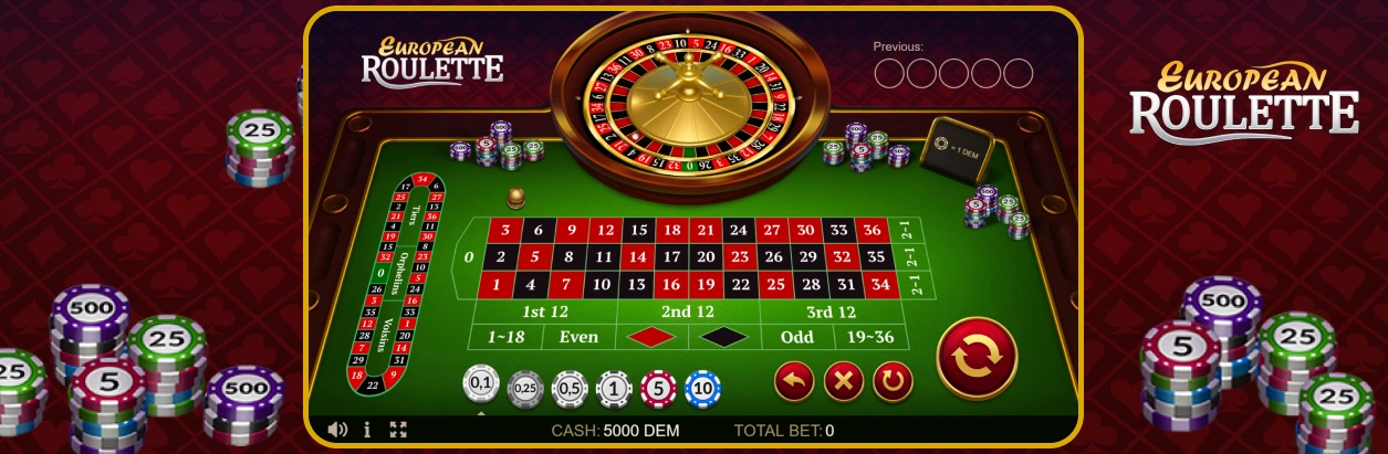 European Roulette Theme and Graphics image.