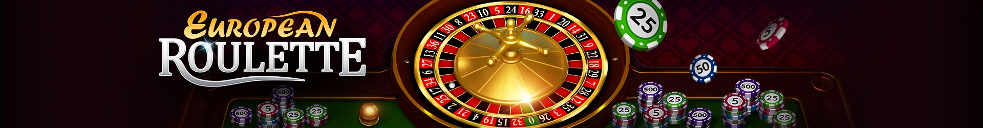 European Roulette Wide Banner.